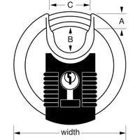 Thumbnail for Master Lock Disc Schloss Excell Edelstahl 70 mm M40EURDNUM