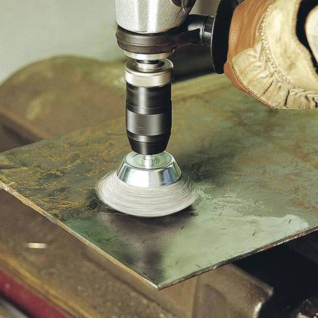 wolfcraft 4-tlg. Drahtbürsten-Set Rundschaft 2133000