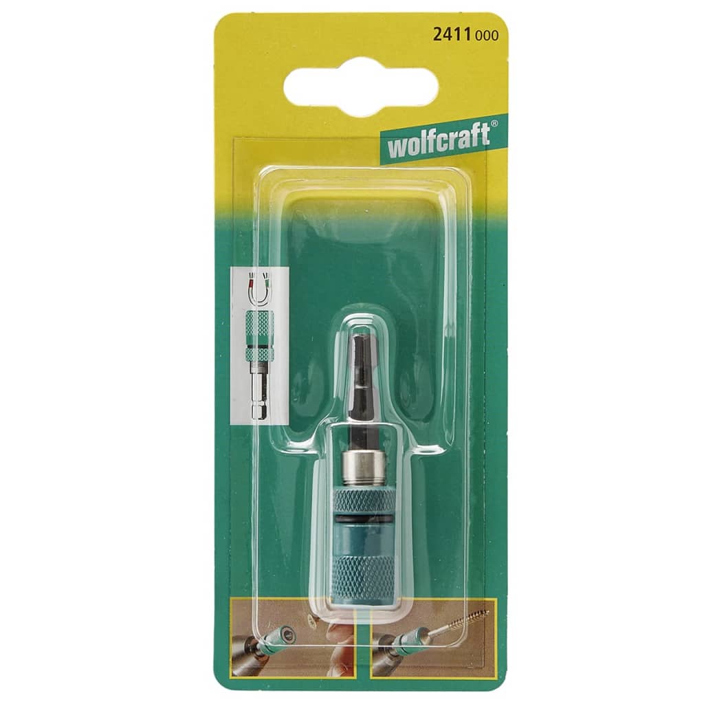 wolfcraft Bithalter mit Tiefenanschlag und Ringmagnet 2411000