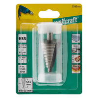 Thumbnail for Wolfcraft Stufenbohrer 10 mm 8-35 mm HSS Grau 2585000