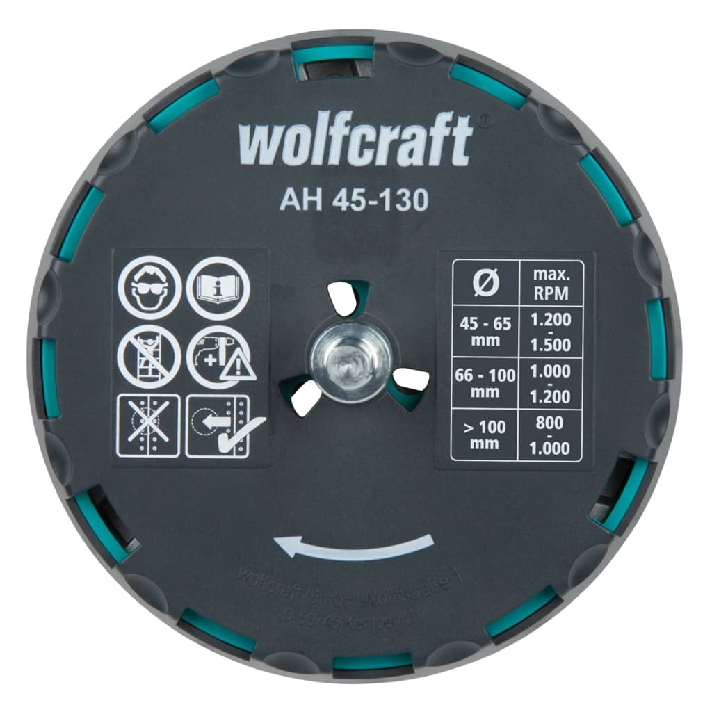 Wolfcraft Einstellbare Lochsäge AH 45-130 30 mm Metall 5978000