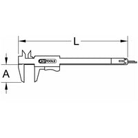 Thumbnail for KS Tools Taschen-Messschieber 0- 150 mm 300.0510