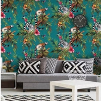 Thumbnail for DUTCH WALLCOVERINGS Tapete Lemur-Motiv Grün 12402