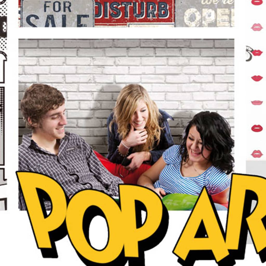 Urban Friends & Coffee Tapete Mauerwerk Grau und Weiß