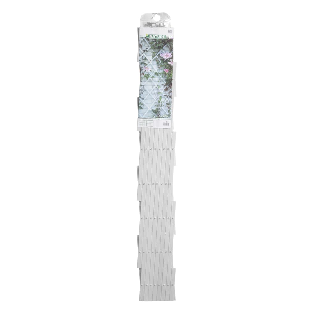 Nature Garten-Rankgitter 100x200 cm PVC Weiß 6040703