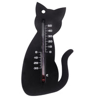 Thumbnail for Nature Garten Wandthermometer Katzenform Schwarz