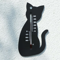 Thumbnail for Nature Garten Wandthermometer Katzenform Schwarz
