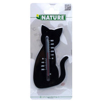 Thumbnail for Nature Garten Wandthermometer Katzenform Schwarz