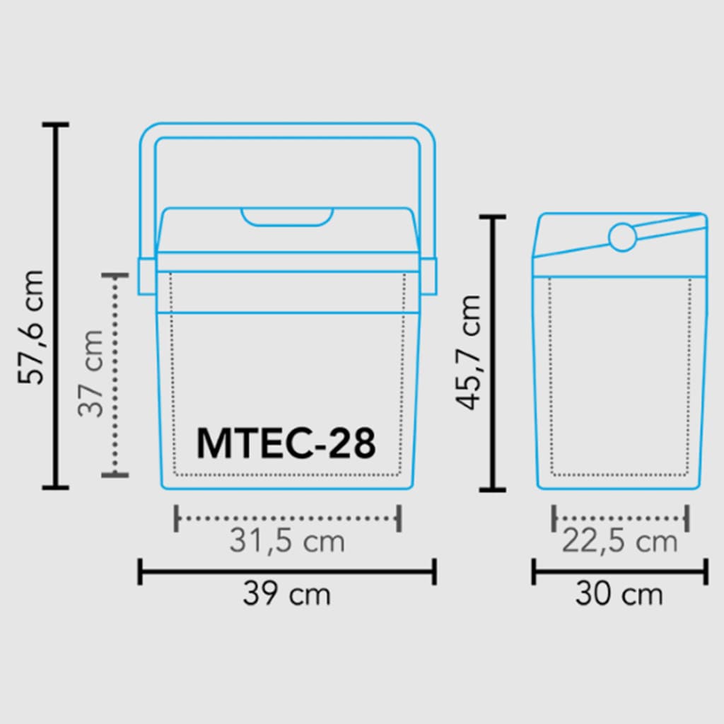 Mestic Kühlbox Thermoelektrisch MTEC-28 Schwarz 28 L