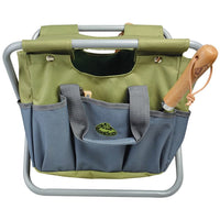Thumbnail for Esschert Design Gartengeräte-Tasche und Hocker Grau GT85