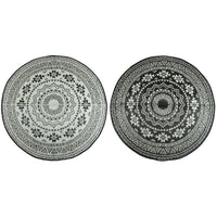 Thumbnail for Esschert Design Außenteppich 180 cm Schwarz und Weiß OC18