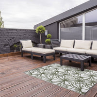 Thumbnail for Esschert Design Outdoor-Teppich 241x152 cm Blumenmuster OC21