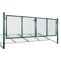 Thumbnail for Gartenzaun Tor 289x100 cm/306x150 cm Stahl Grün
