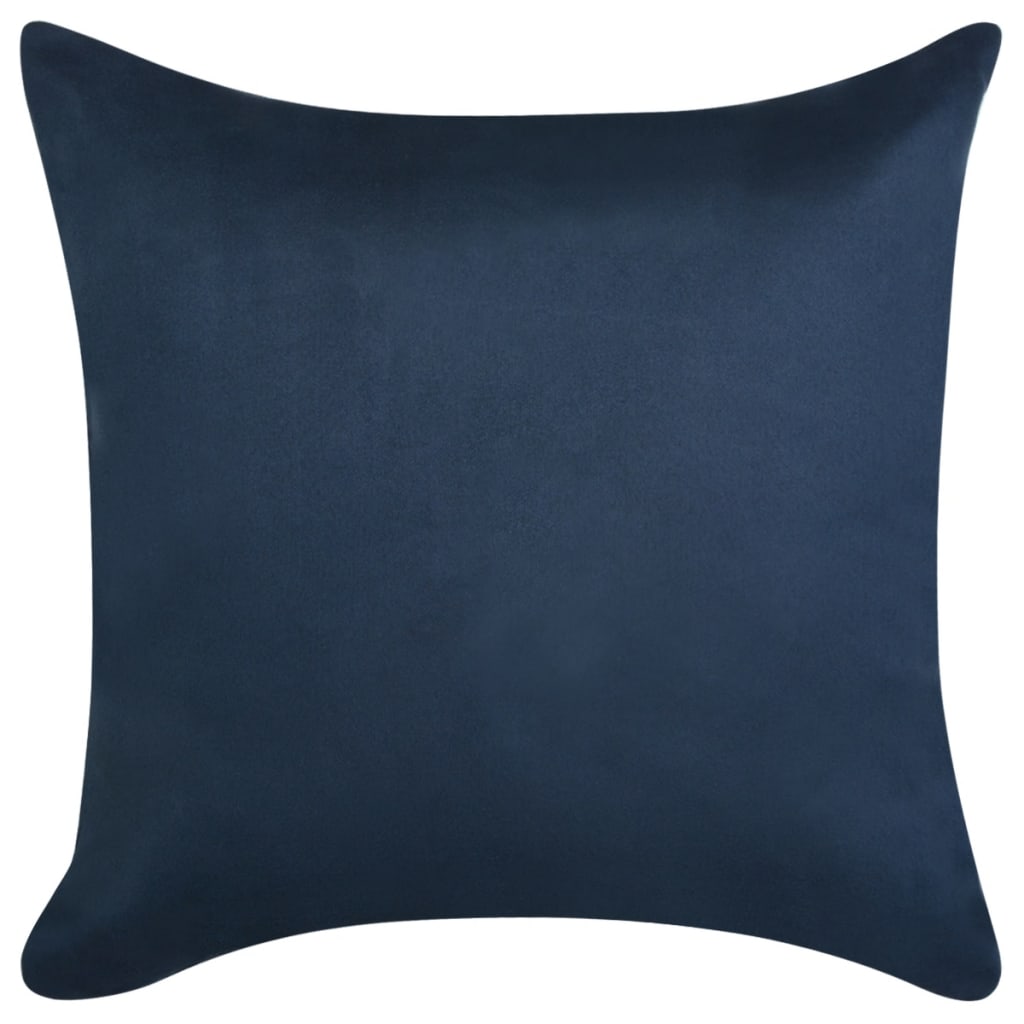 Kissenbezüge 4 Stk. 80x80 cm Polyester Wildleder-Optik Navy