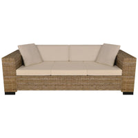Thumbnail for 8-tlg. 3-Sitzer Sofa Set Echt Rattan