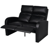 Thumbnail for Relaxsessel 2-Sitzer mit LED Kunstleder Schwarz
