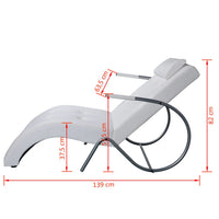 Thumbnail for Chaiselongue mit Kissen Weiß Kunstleder