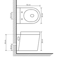 Thumbnail for Wandmontierte Toilette Keramik Weiß