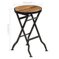 Thumbnail for Schreibtisch mit Klapphocker Mangoholz Massiv 115x50x76 cm
