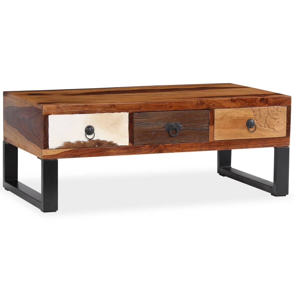 Couchtisch Massivholz 90 x 50 x 35 cm