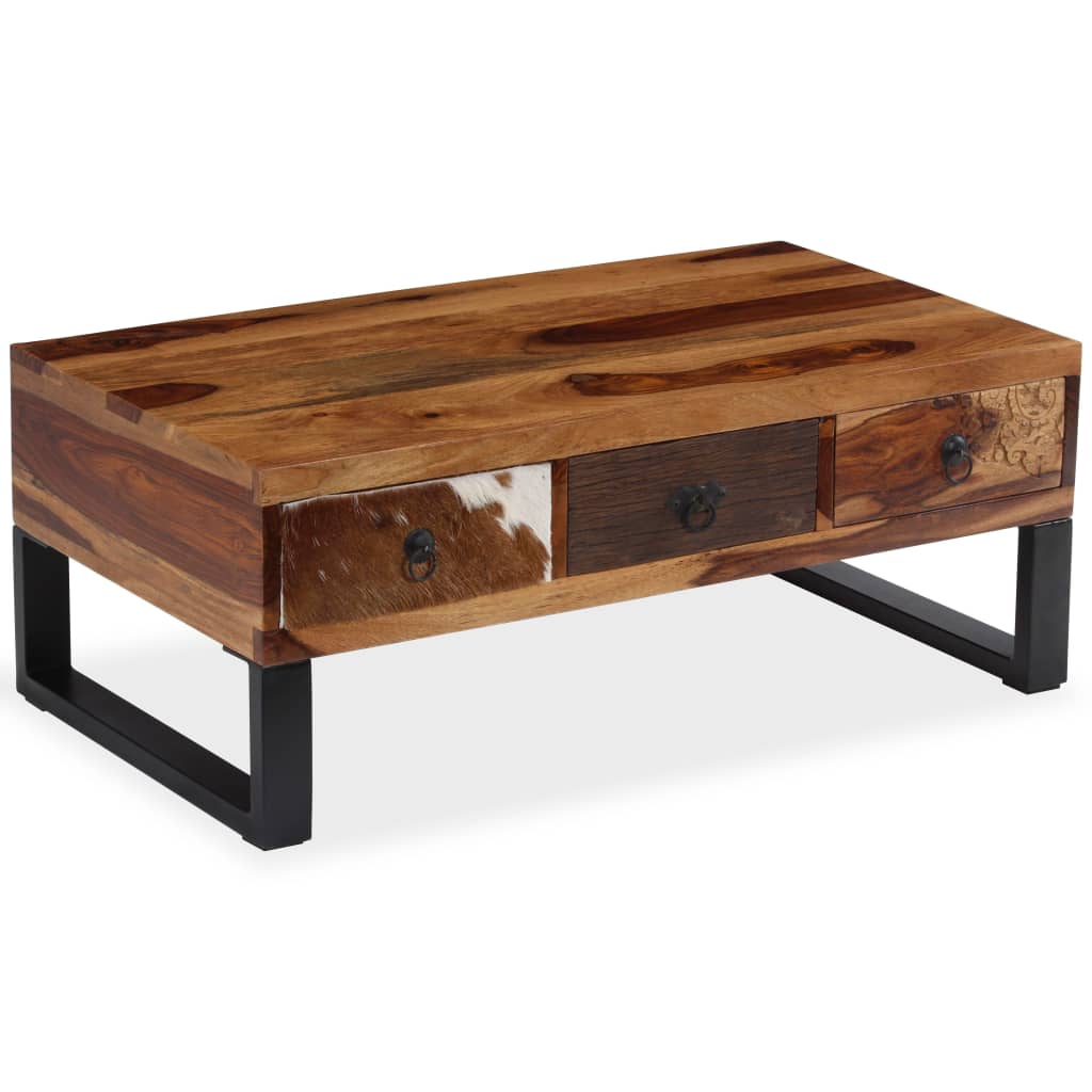 Couchtisch Massivholz 90 x 50 x 35 cm