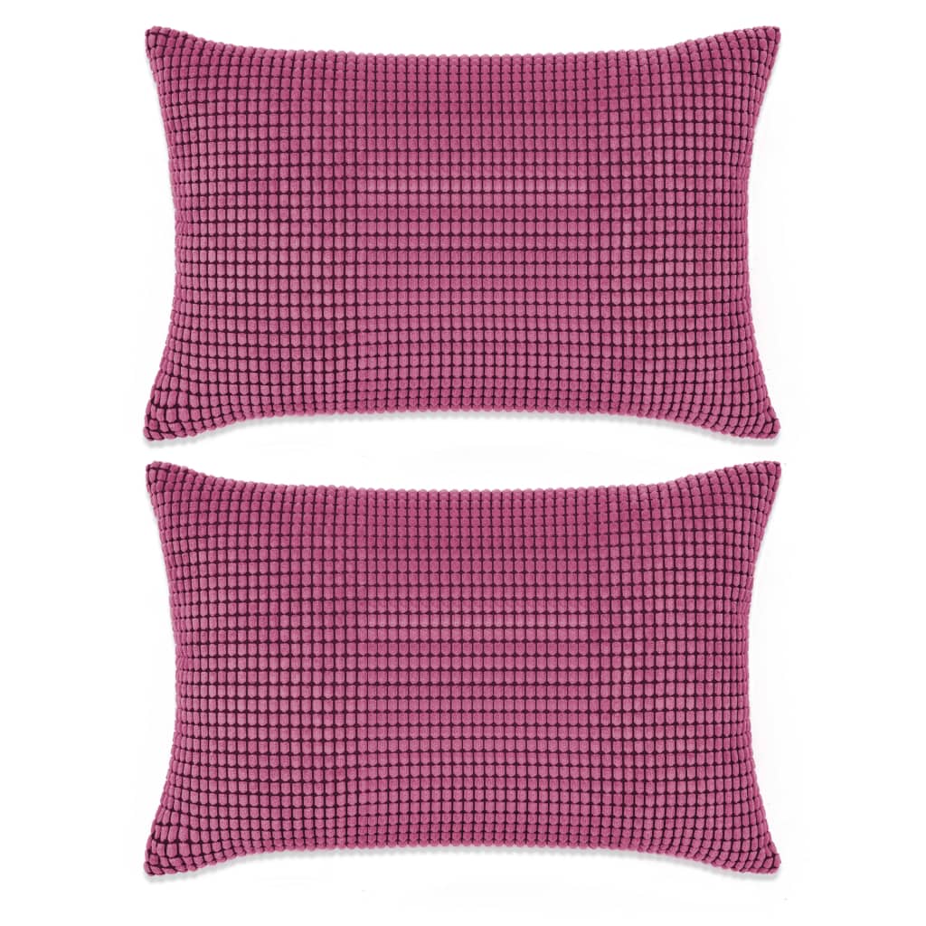 Kissen-Set 2 Stk. Velours 40 x 60 cm Rosa