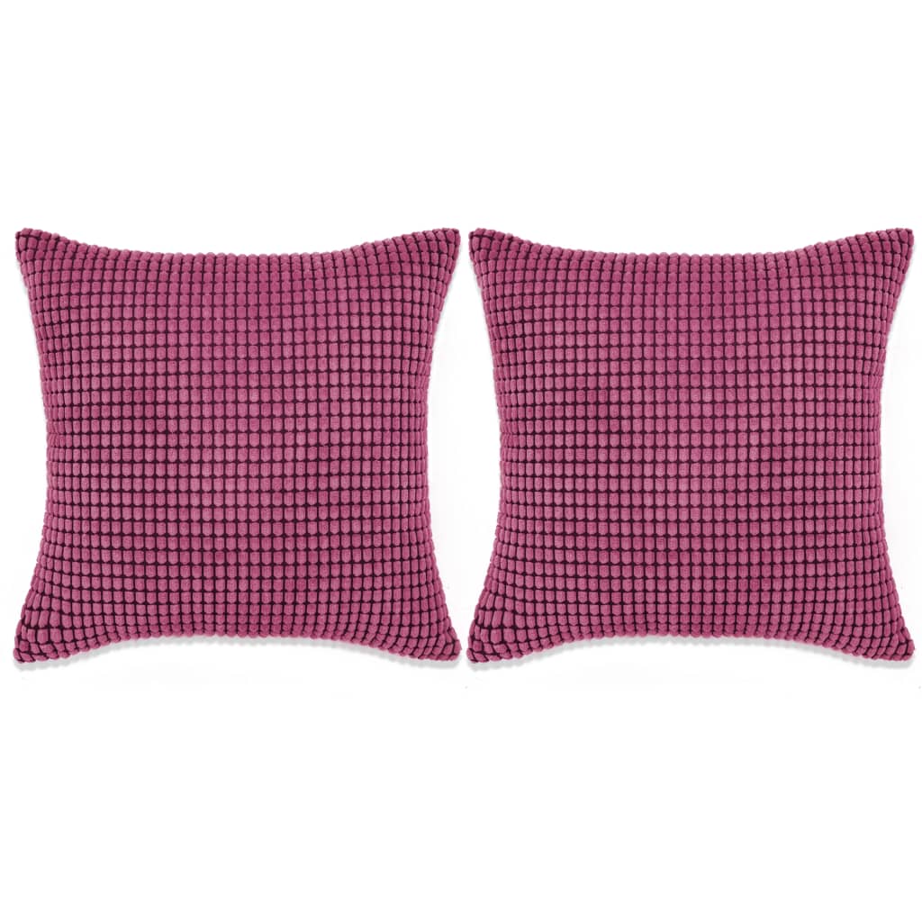 Kissen-Set 2 Stk. Velours 60 x 60 cm Rosa