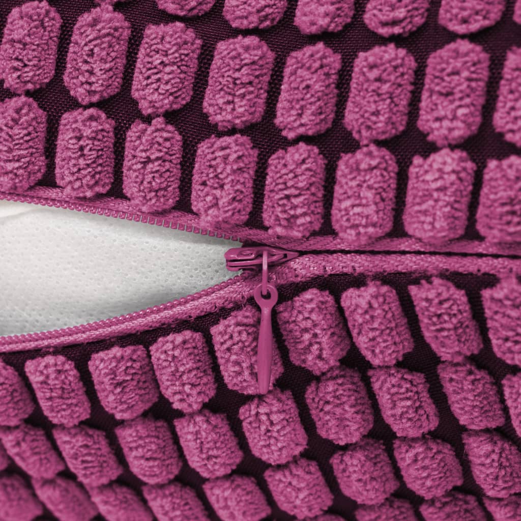 Kissen-Set 2 Stk. Velours 60 x 60 cm Rosa