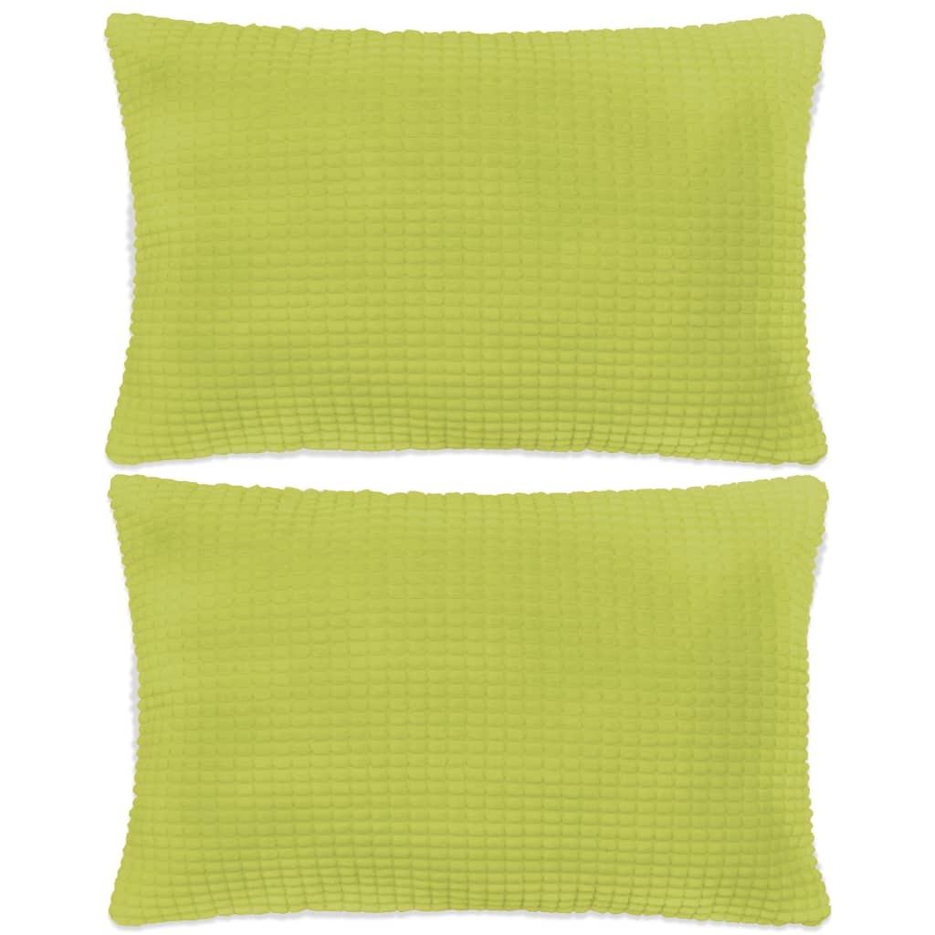 Kissen-Set 2 Stk. Velours 40 x 60 cm Grün