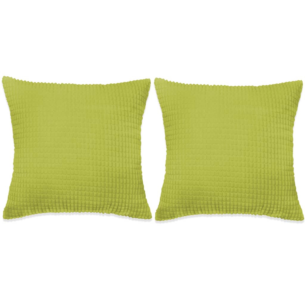 Kissen-Set 2 Stk. Velours 60 x 60 cm Grün