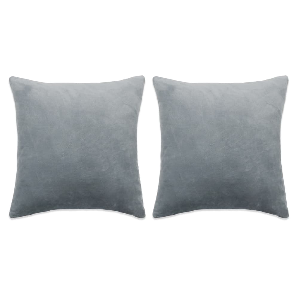 Kissen 2 Stk. Stoff 45x45 cm Grau
