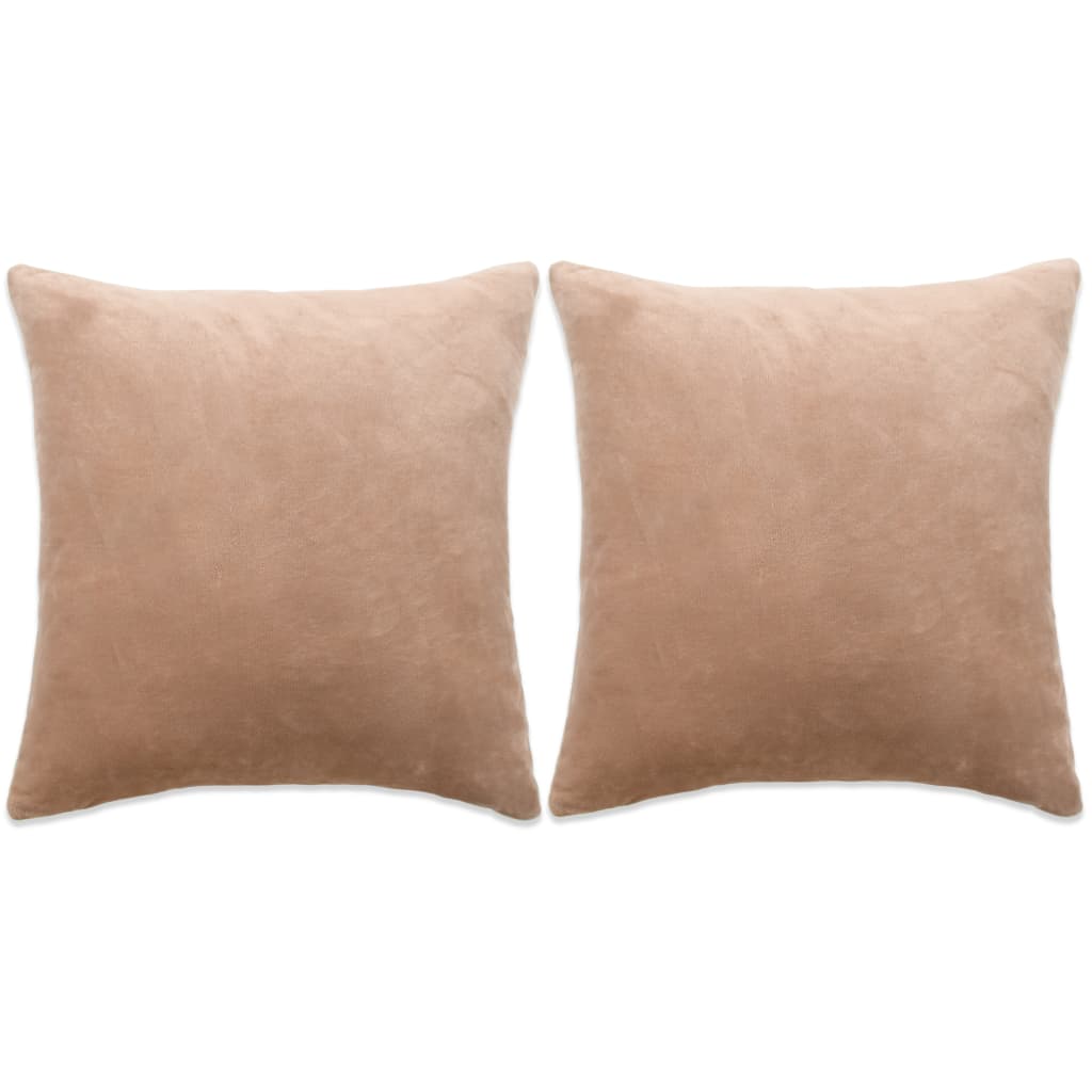 Kissen 2 Stk. Stoff 45x45 cm Beige