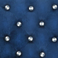 Thumbnail for Esszimmerstühle 2 Stk. Blau Eiche Massivholz und Samt