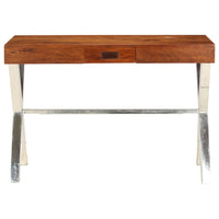 Thumbnail for Schreibtisch Akazienholz Massiv Palisander-Finish 110x50x76 cm