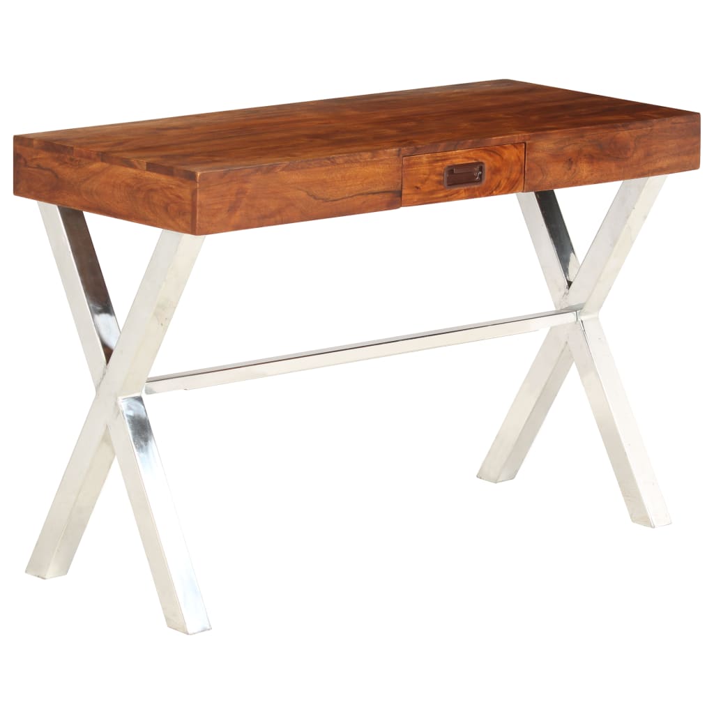 Schreibtisch Akazienholz Massiv Palisander-Finish 110x50x76 cm