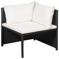 Thumbnail for 12-tlg. Garten-Lounge-Set mit Auflagen Poly Rattan Schwarz