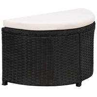 Thumbnail for 12-tlg. Garten-Lounge-Set mit Auflagen Poly Rattan Schwarz