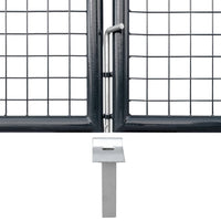 Thumbnail for Mesh-Gartentor Verzinkter Stahl 289 x 100 cm Grau