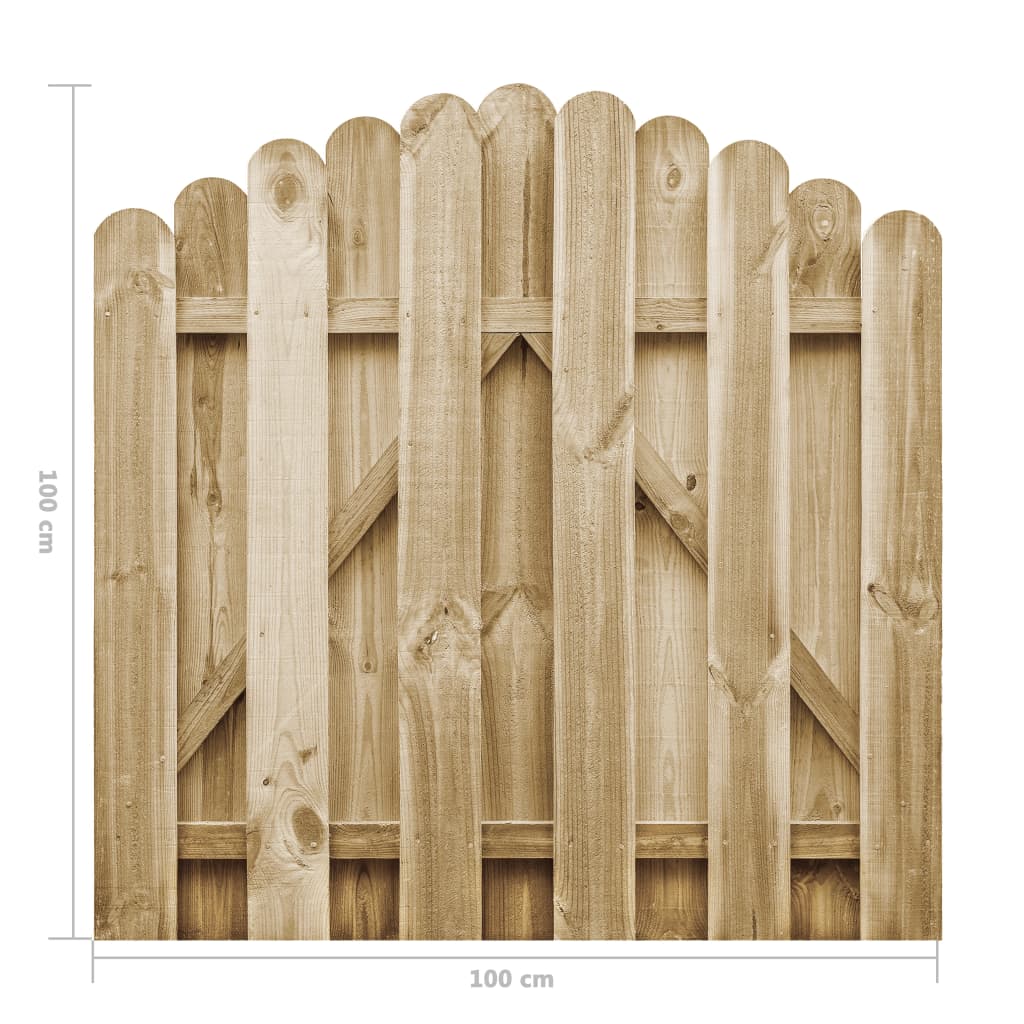 Gartentor Imprägniertes Kiefernholz 100x100 cm