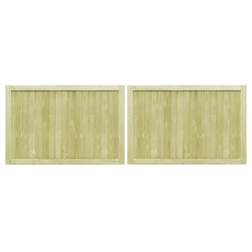 Gartentore 2 Stk. 300 x 100 cm Imprägniertes Kiefernholz