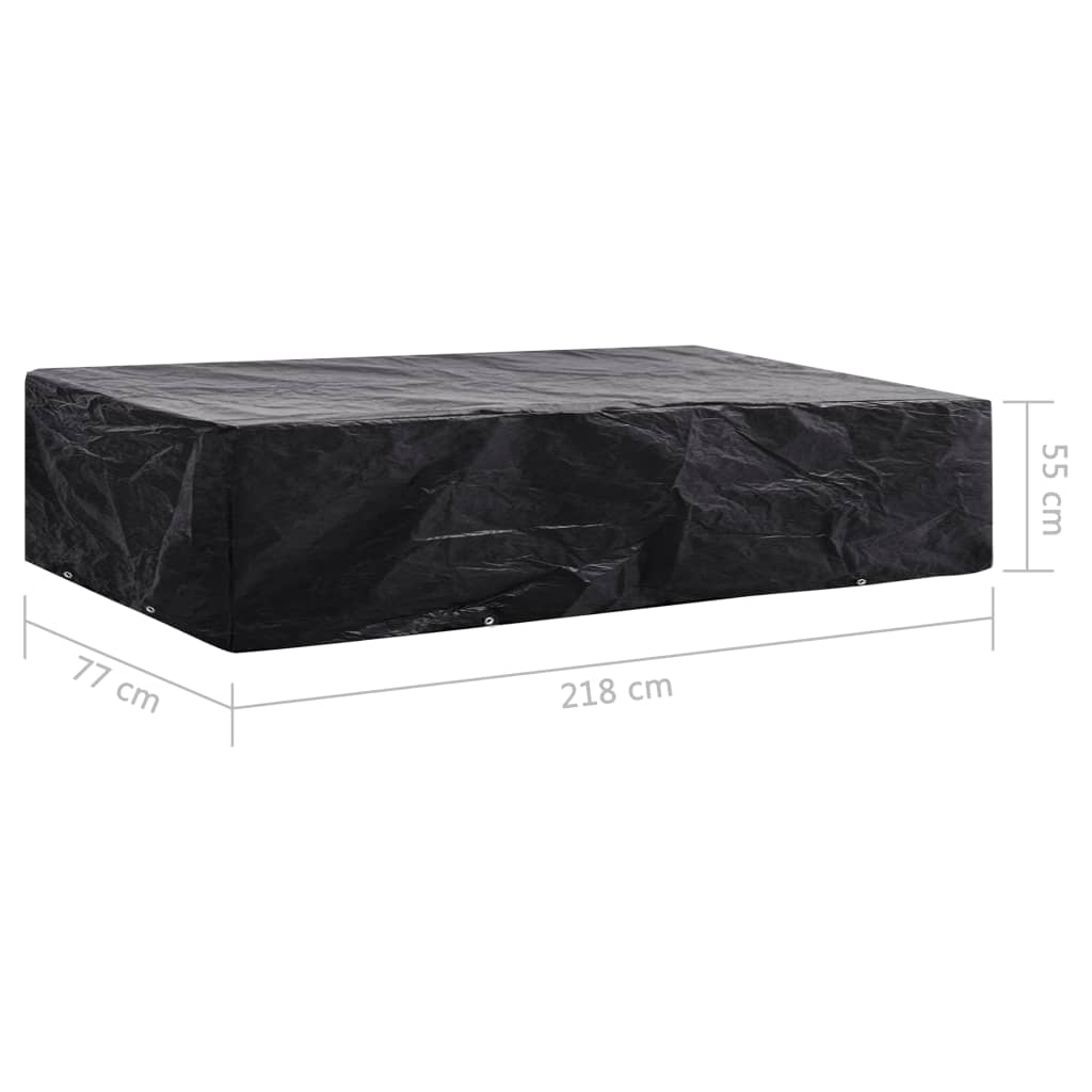 Garten Sonnenliege-Abdeckung 8 Ösen 218x77x55 cm