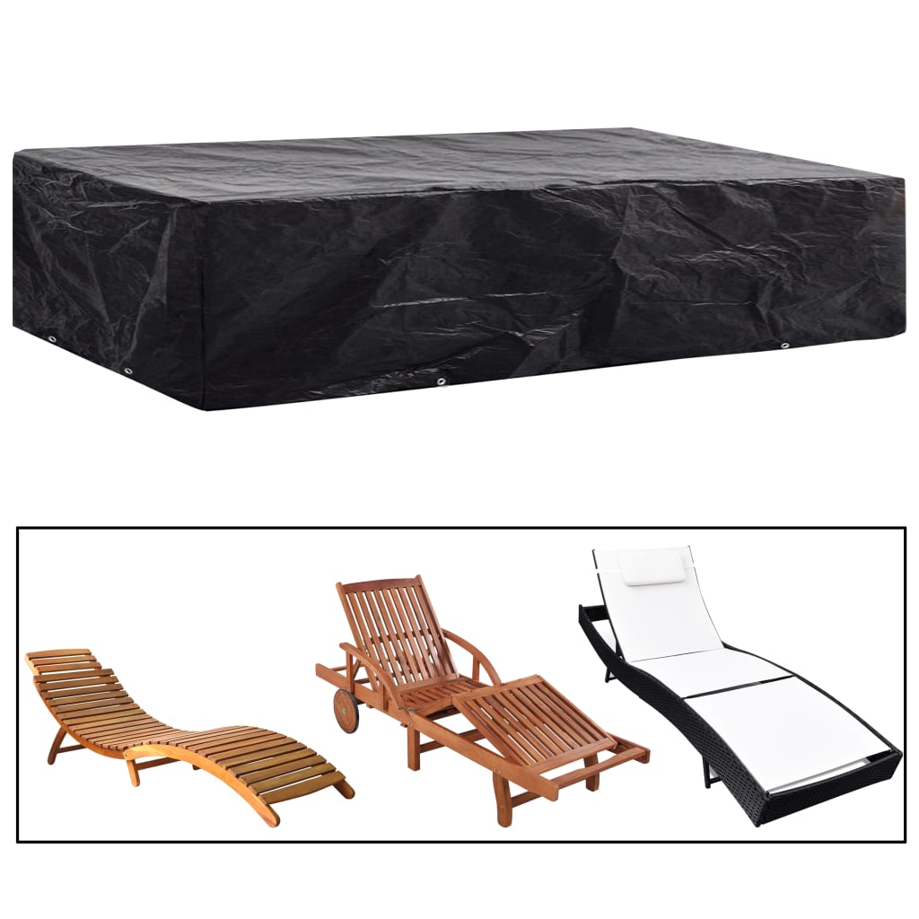 Garten Sonnenliege-Abdeckung 8 Ösen 218x77x55 cm