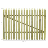 Thumbnail for Pfahl-Gartentor Imprägniertes Kiefernholz 100×75 cm