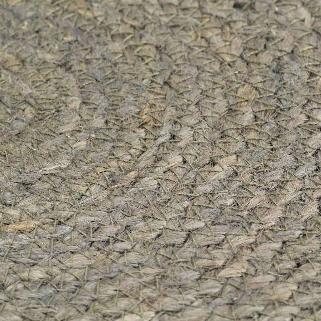 Tischsets 4 Stk. Uni Grau 38 cm Rund Jute