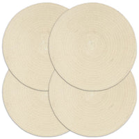 Thumbnail for Tischsets 4 Stk. Uni Natur 38 cm Rund Baumwolle