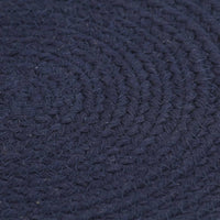 Thumbnail for Tischsets 6 Stk. Uni Marineblau 38 cm Rund Baumwolle