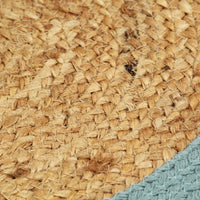 Thumbnail for Tischsets 6 Stk. Natur und Grün 38 cm Jute und Baumwolle