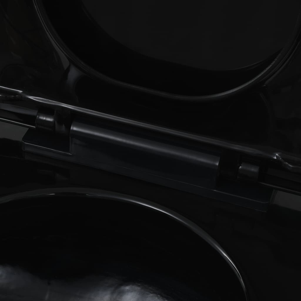 Hänge-Toilette mit Einbau-Spülkasten Keramik Schwarz