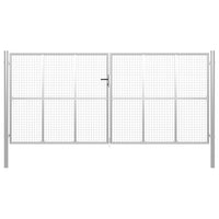 Thumbnail for Gartentor Verzinkter Stahl 415 x 225 cm Silbern
