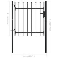 Thumbnail for Zauntor mit Speerspitzen 100 x 75 cm